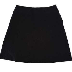 Betabrand Skort Women XL Black Active Travel Skirt with Built-in Shorts